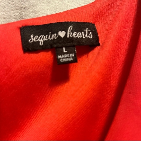 Sequin Hearts Women’s Quarter Sleeve Dress, Size Large - Picture 3 of 7